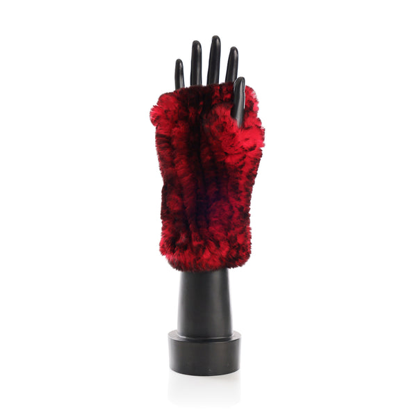 CHATEL Red Knitted Mittens