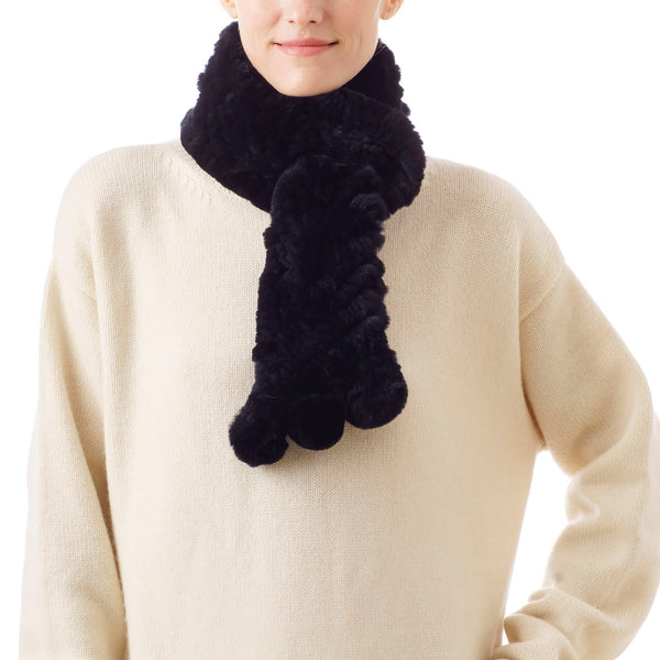 CHAMONIX Black Knitted  scarf