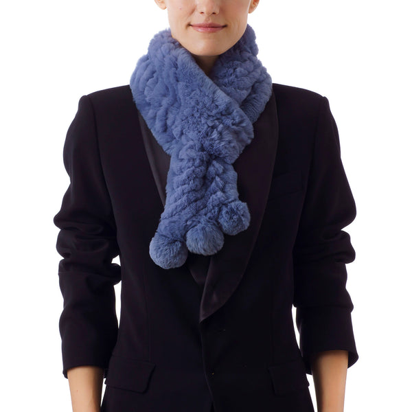 CHAMONIX BLUE Knitted  scarf