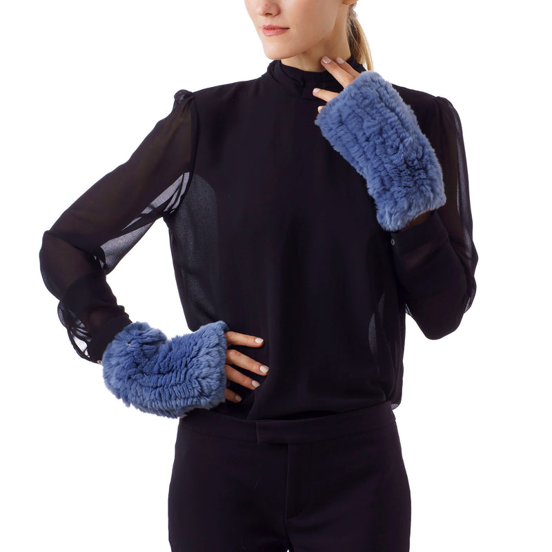CHATEL Light blue knitted Mittens