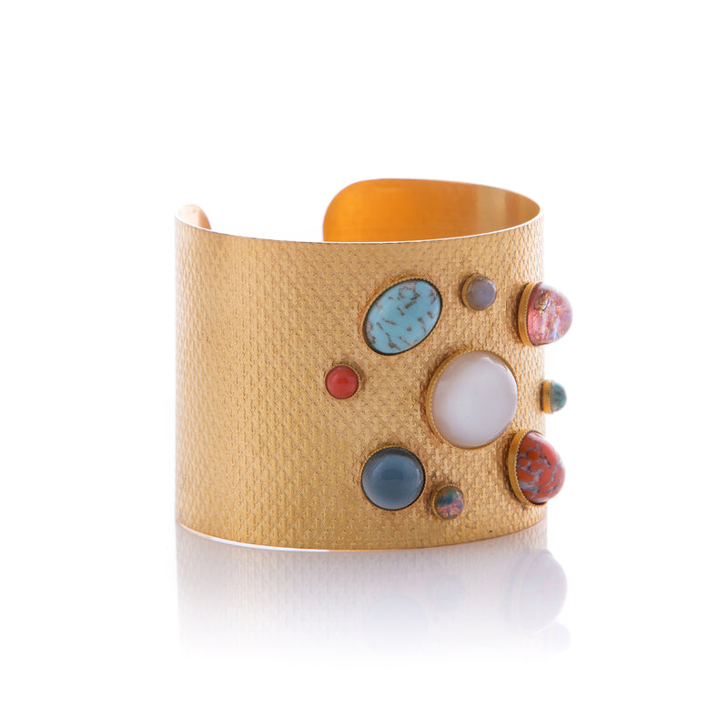 PHEBEE bracelet gold-plated multicolor cuff