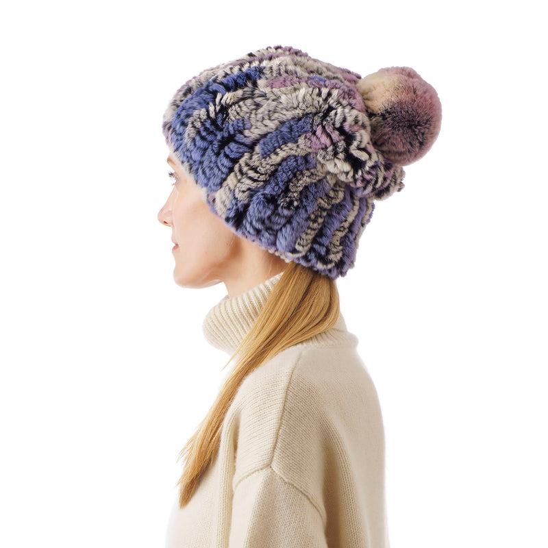 Verbier Mixed lavender and grey Knitted Hat