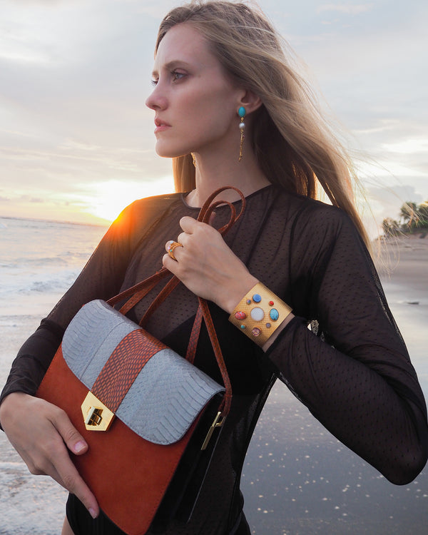 PHEBEE bracelet gold-plated multicolor cuff