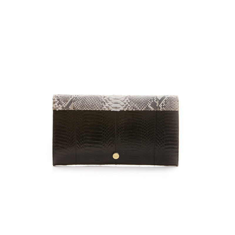 ULALAH black and red clutch bag with removable strap