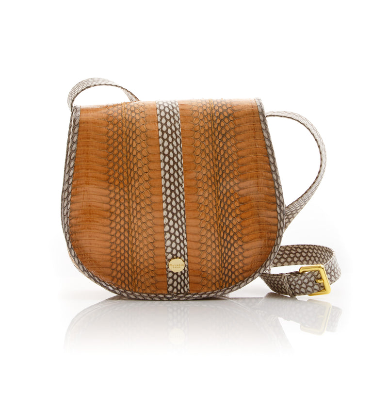 Cross Body Bag SOMINI Light Brown Cobra