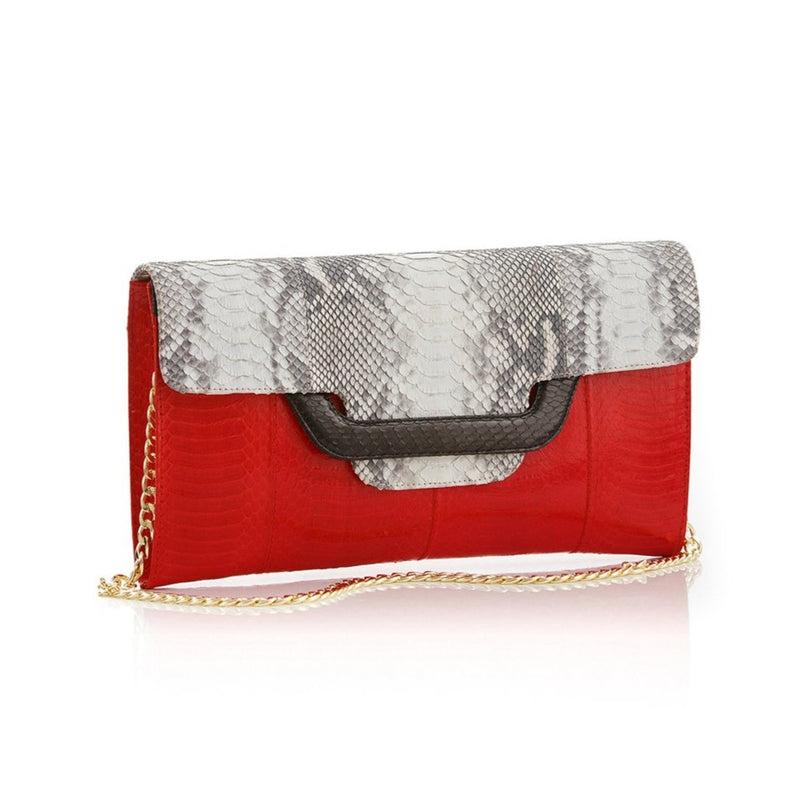 ULALAH red clutch bag with removable strap