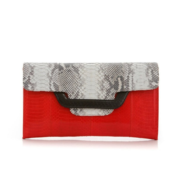 ULALAH red clutch bag with removable strap