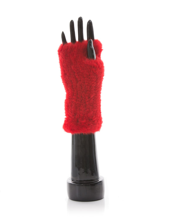 MEGEVE Red Knitted Mittens