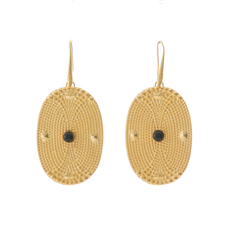 AINEE earrings gold-plated black