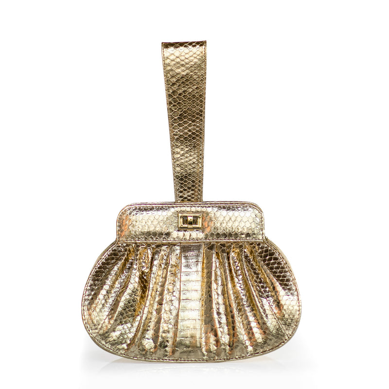 POOPIDOO WRISTLET BAG, Gold