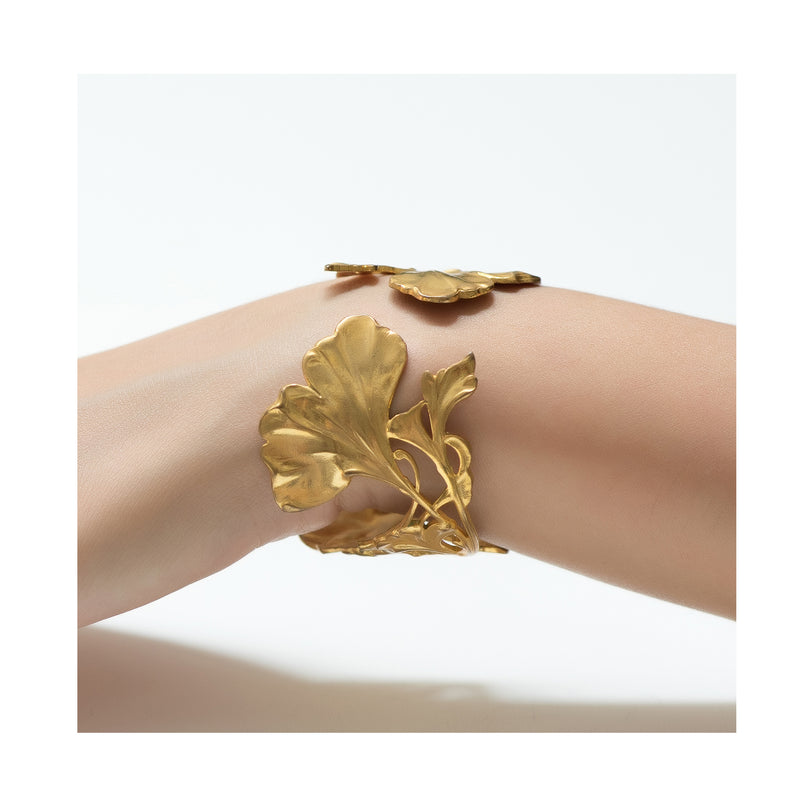 EUGENIE art deco leaves adjustable bracelet