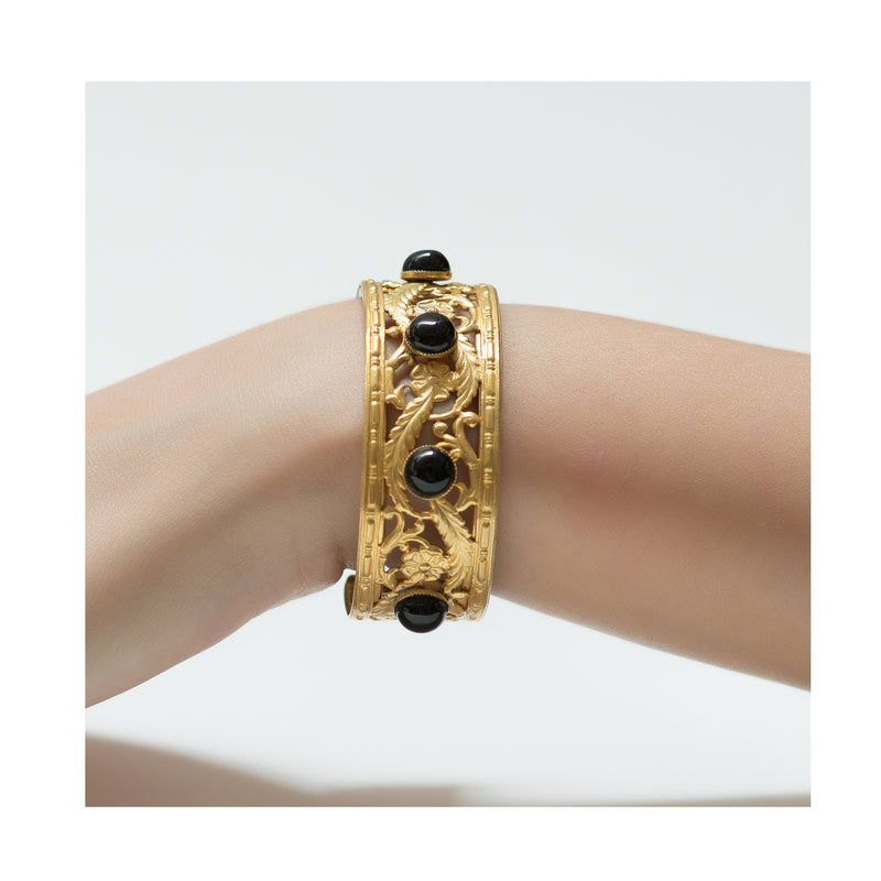 PHILAE bracelet gold-plated black agate