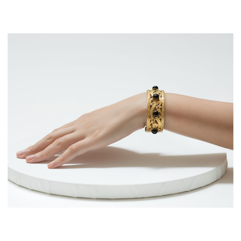 PHILAE bracelet gold-plated black agate