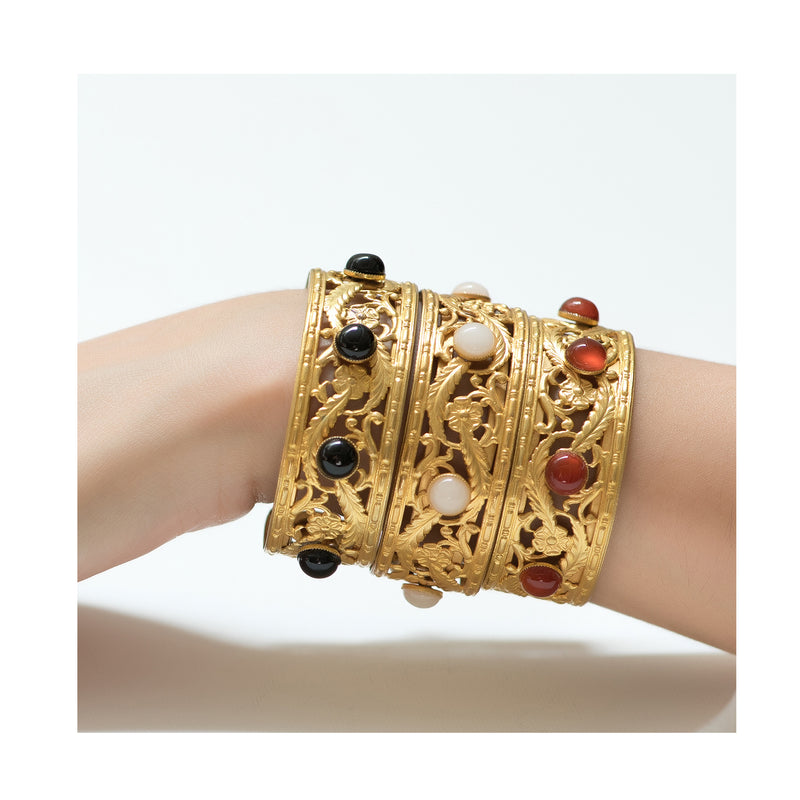 PHILAE bracelet gold-plated black agate