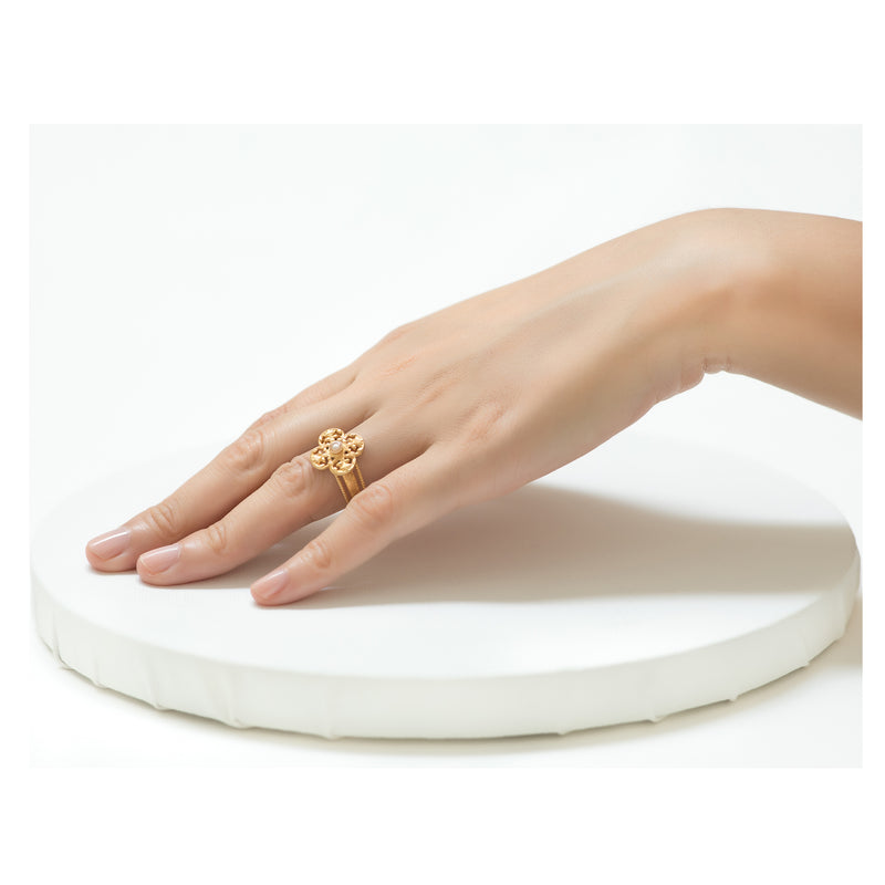 MONA Adjustable Ring Pearl