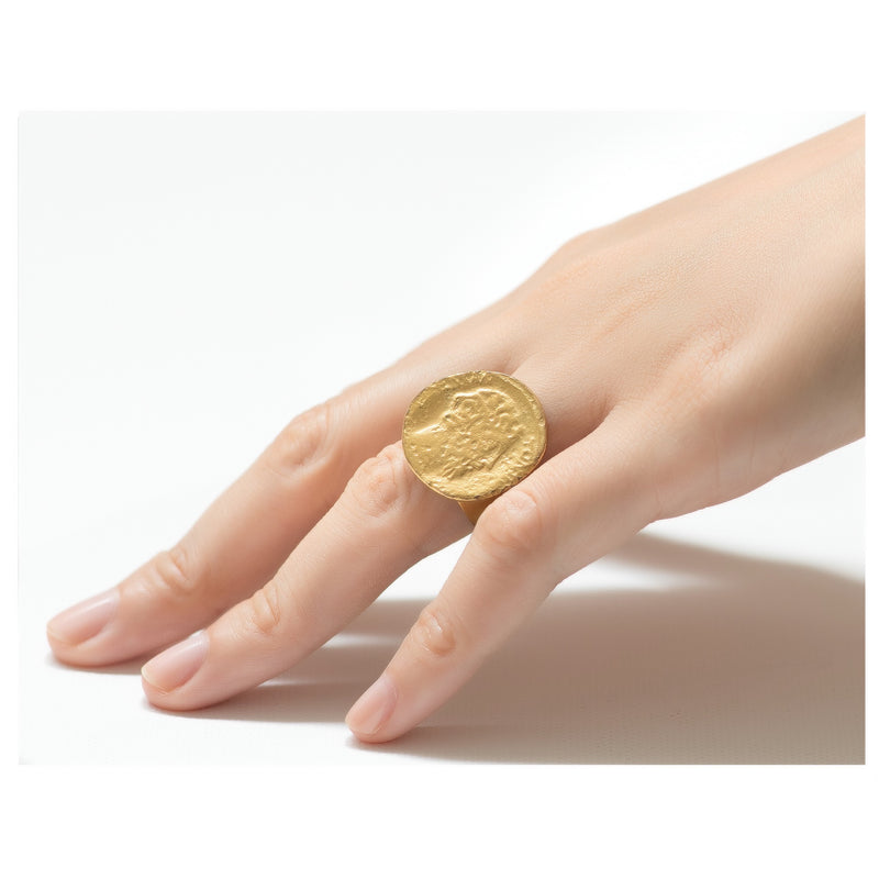 VERENA Adjustable Vintage Medal Ring