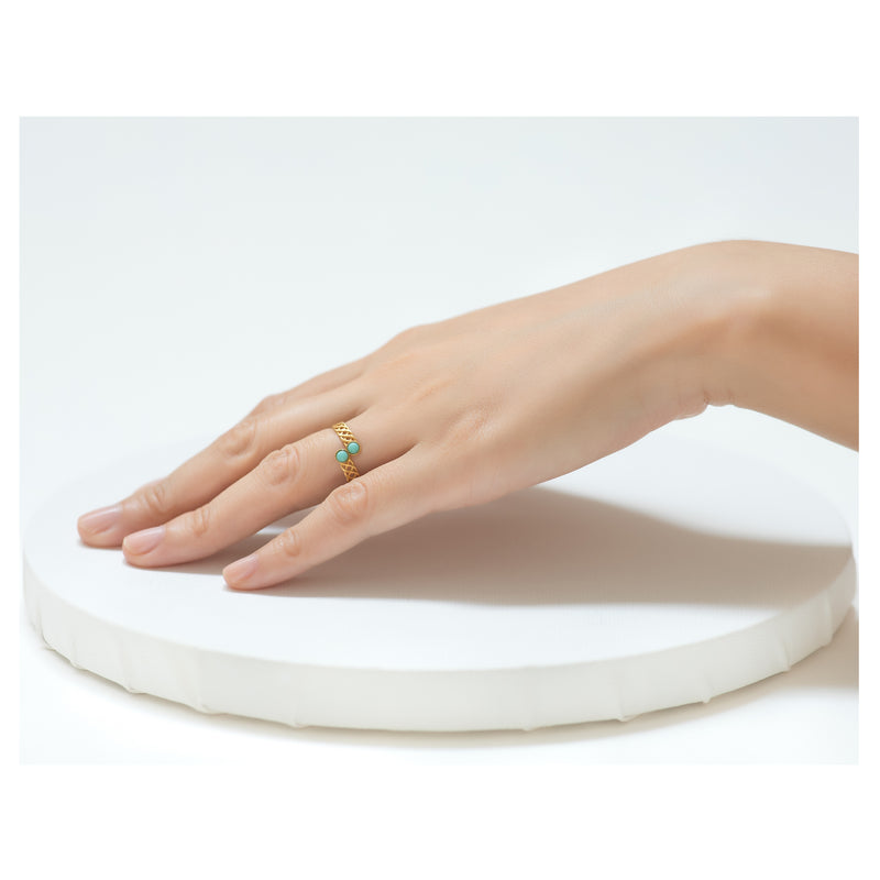 Halley Adjustable Turquoise Ring