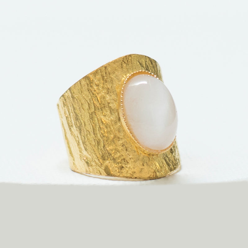 NEZA adjustable ring moon stone