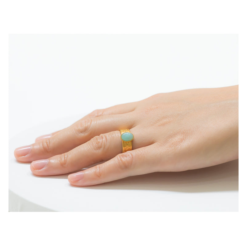 TANIS adjustable ring amazonite