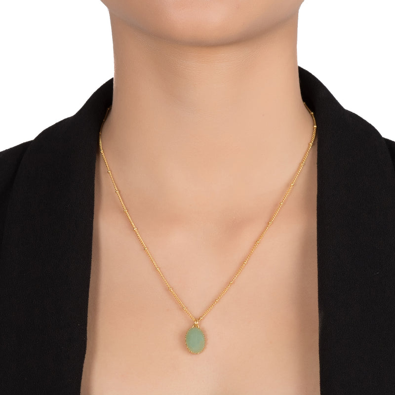 MEDICIS Vintage-inspired necklace Aventurine
