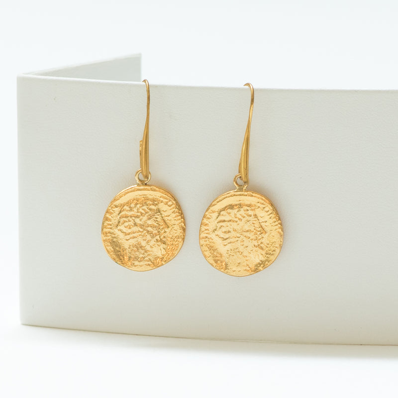 CESARINE vintage-style coin earrings