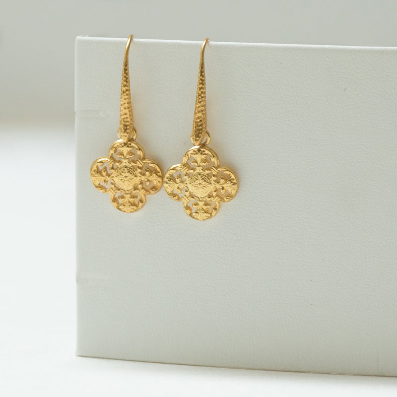 EUDOCIE vintage-inspired filigree earrings