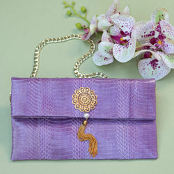 VAVAVOOM clutch bag purple cobra