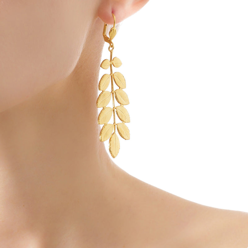 EDEN floral earring gold-plated