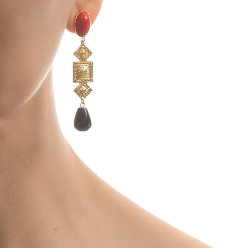 CIRCE Earring Red and Black