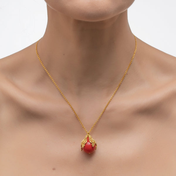 FLORA Pendant Necklace Red