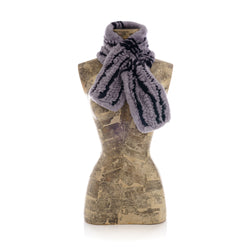 NISEKO Grey and black Knitted scarf.