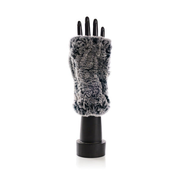 CHATEL Light Grey Knitted Mittens