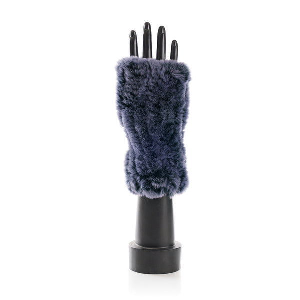 CHATEL Night Blue Knitted Mittens