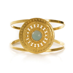 CALLISTA Bracelet with a vintage inspired element and amazonite cabochon