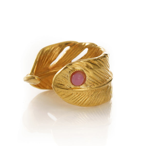 ISIS feather ring pink