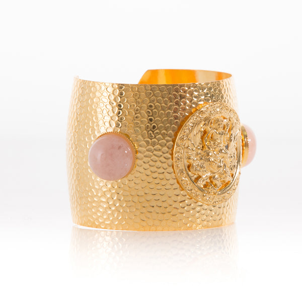 ATHENA Bracelet Gold-Plated pink quartz