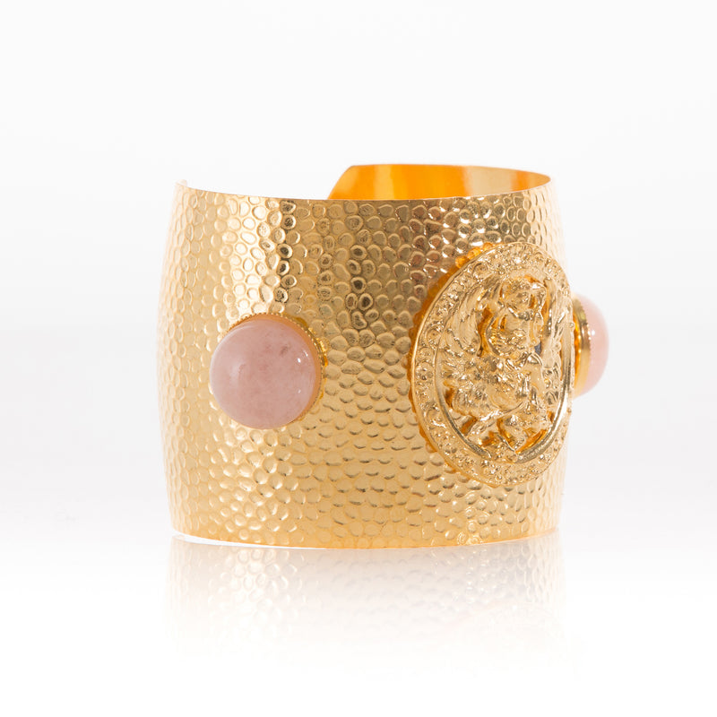 ATHENA Bracelet Gold-Plated pink quartz
