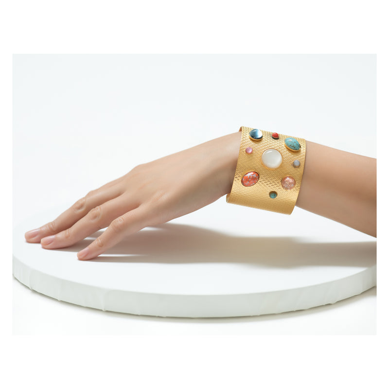 PHEBEE bracelet gold-plated multicolor cuff