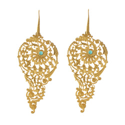 BLANDINE filigree earrings turquoise