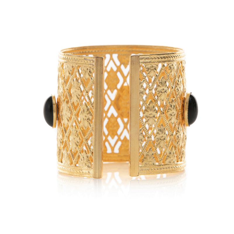ANTIGONE bracelet gold-plated black agate