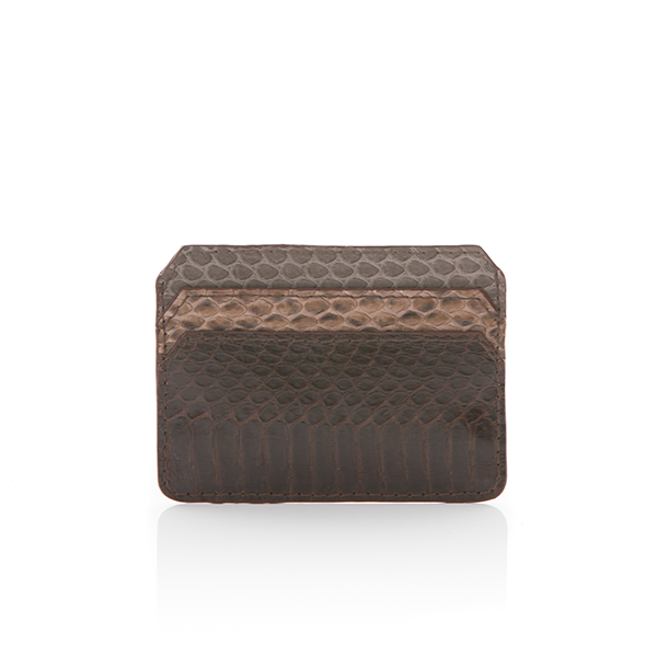 NO CASH Card Holder Turtle Cobra, Walnut Python, DBN Cobra