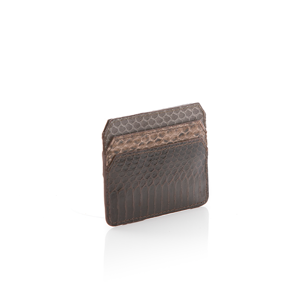 NO CASH Card Holder Turtle Cobra, Walnut Python, DBN Cobra