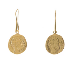 CESARINE vintage-style coin earrings