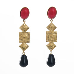 CIRCE Earring Red and Black