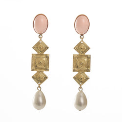 CIRCE Earring Coral and Pearl
