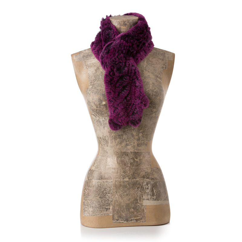 CHAMONIX purple knitted scarf