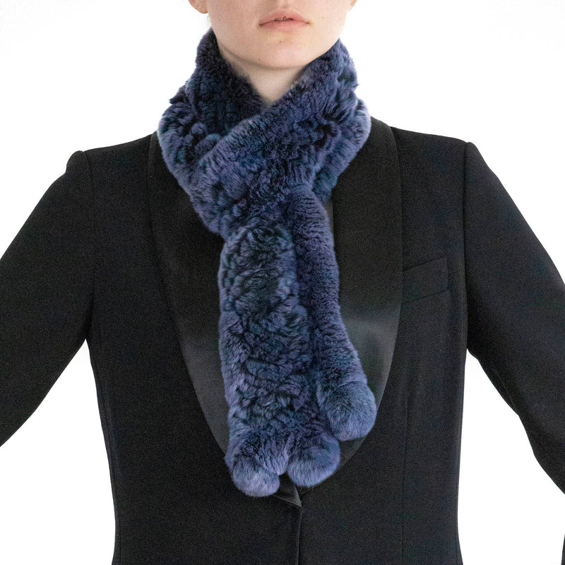 CHAMONIX Night Blue Knitted scarf