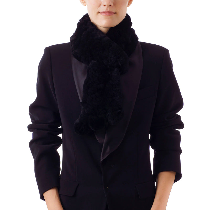 CHAMONIX Black Knitted  scarf