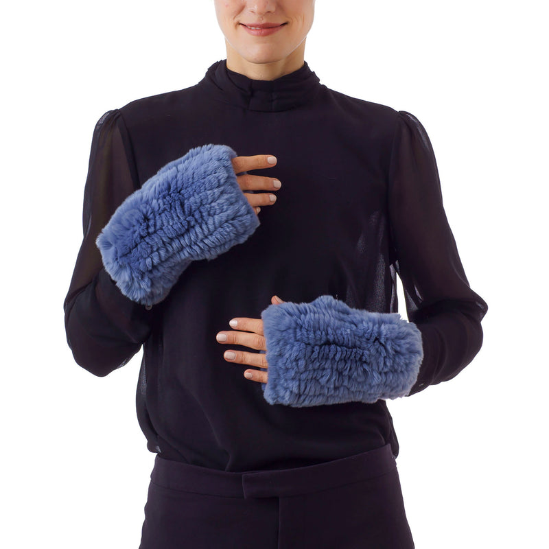CHATEL Light blue knitted Mittens