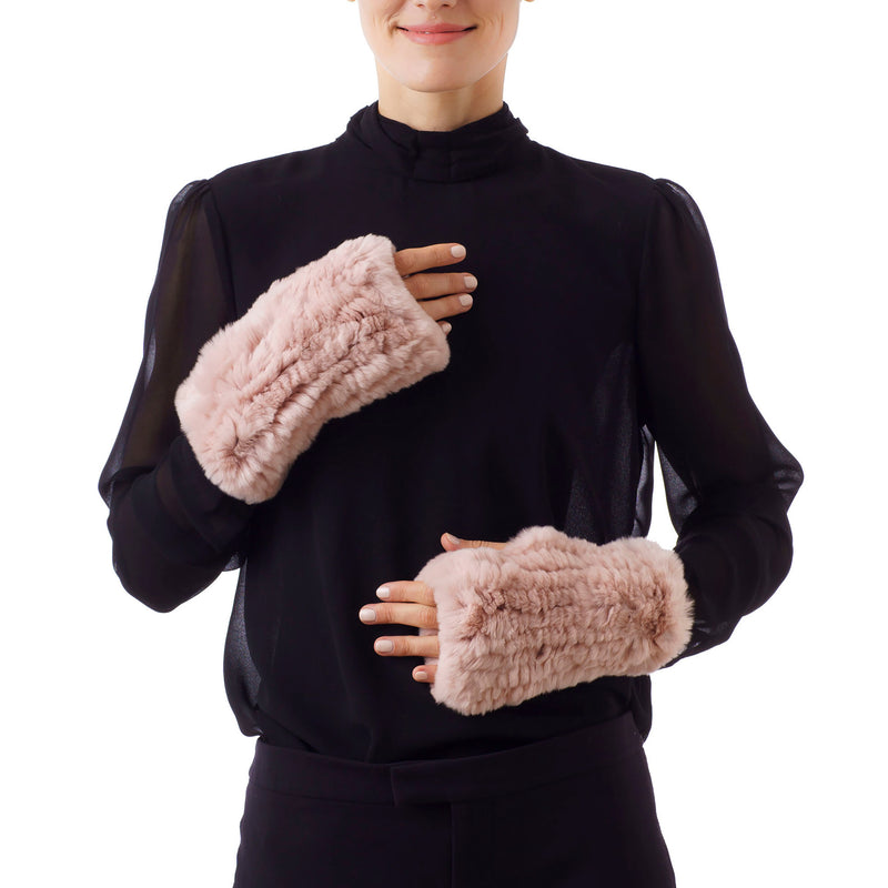 CHATEL Pink Knitted Mittens